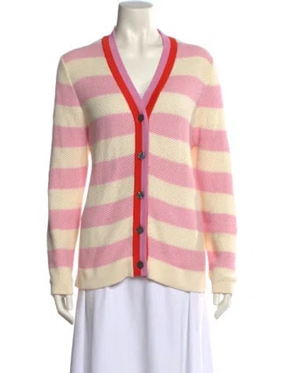 Pre-owned Kule Striped V-neck Sweater In Multi