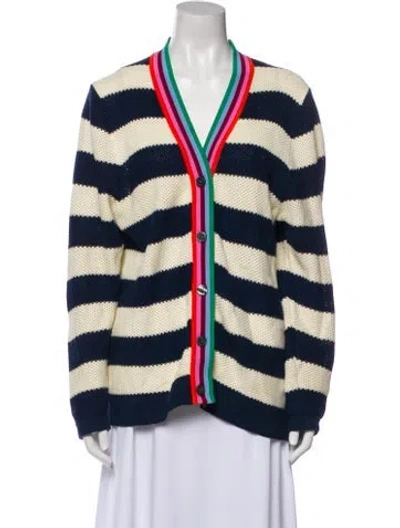 Pre-owned Kule Striped V-neck Sweater In Multi