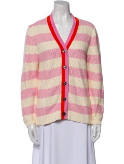 Pre-owned Kule Striped V-neck Sweater In Multi