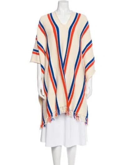 Pre-owned Kule Striped V-neck Sweater In Multi