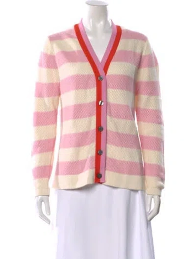 Pre-owned Kule Striped V-neck Sweater In Multi