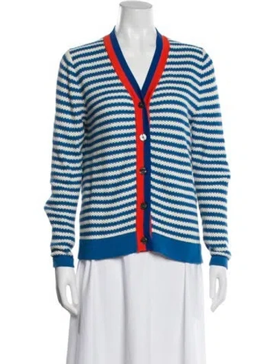 Pre-owned Kule Striped V-neck Sweater In Multi