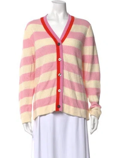 Pre-owned Kule Striped V-neck Sweater In Multi
