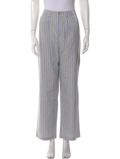 Pre-owned Kule Striped Wide Leg Pants In Gray