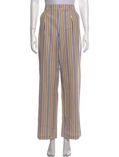 Pre-owned Kule Striped Wide Leg Pants In Neutrals
