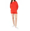 Kule Terry Franny Sweatshirt In Poppy In Multi