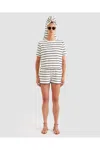 Kule The Terry Venus Shorts Cream/navy In White