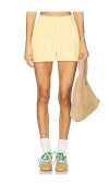 Shop Kule Terry Venus Sweatshorts In Lemon