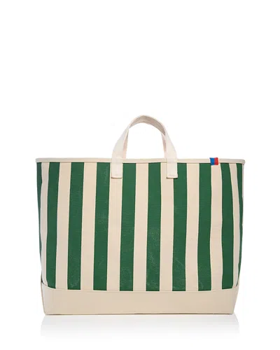 Kule The All Over Stripe Tote In Green