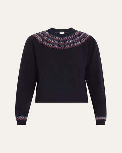Kule The Arielle Fair Isle Sweater In Black
