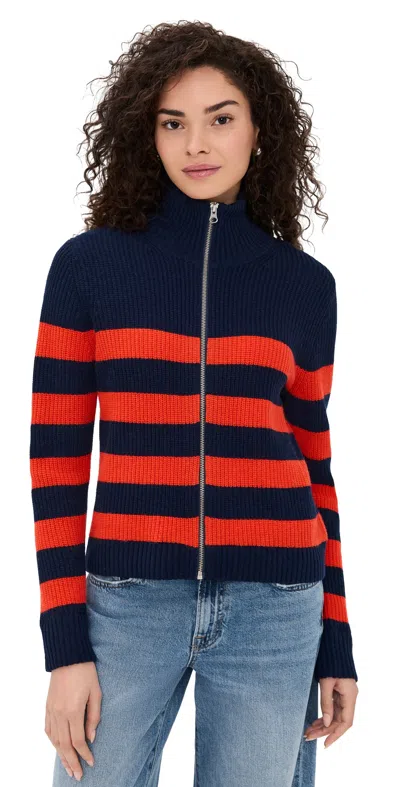 Kule The Bruce Sweater Navy/poppy In Blue