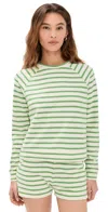 Kule The Eco Cotton Franny Sweatshirt Cream/avocado In Cream/avocado