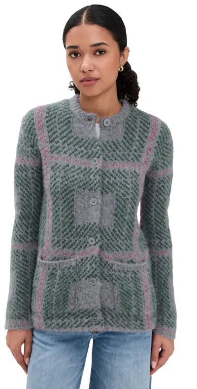 Kule The Egon Grey Plaid Sweater Grey Plaid In Gray