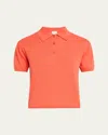 Kule The Farley Cotton-silk Polo In Orange
