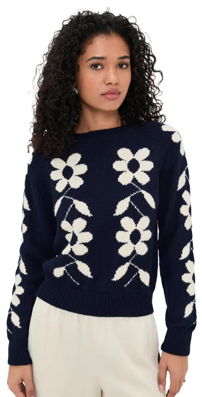 Kule The Franz Alpaca Sweater Navy In Blue