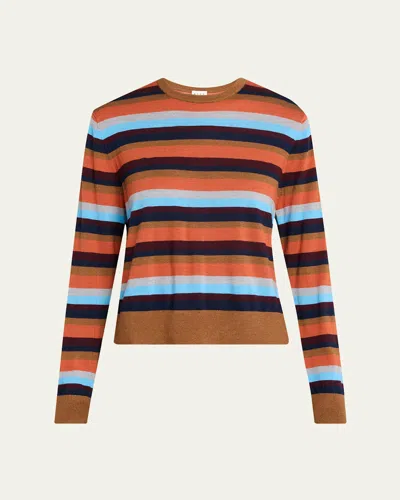Kule The Gabe Striped Wool-silk Sweater In Multi
