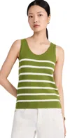 Kule The Gio Tank Grass/white In Grass/white