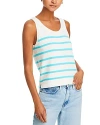 Kule The Gio Tank Top In White/aqua