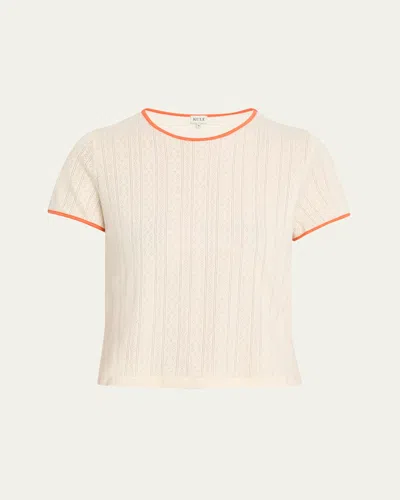 Kule The Kara Pointelle-knit T-shirt