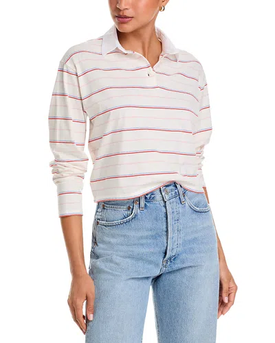Kule The Lexie Cropped Rugby Shirt In Neutral