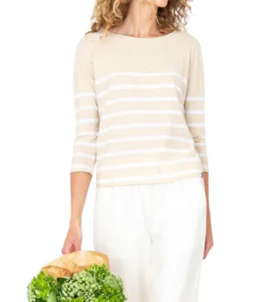 Kule The Malibu Top In Stone/white In Multi