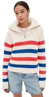 Kule The Matey Sweater Cream/true Blue/poppy In Cream/true Blue/poppy