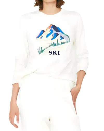 Kule The Modern Long Alps Tee In Cream In Multi