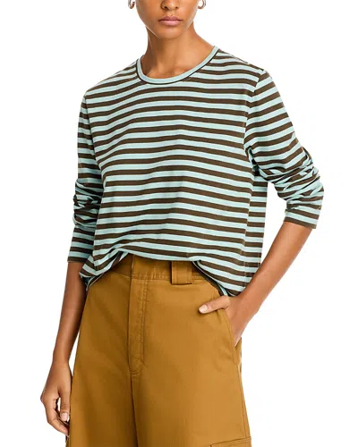 Kule The Modern Long Sleeve Tee In Seafoam/army