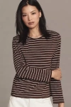 Kule The Modern Long Tee In Brown