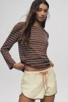 Kule The Modern Long Tee In Brown