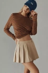 Kule The Modern Long Tee In Brown