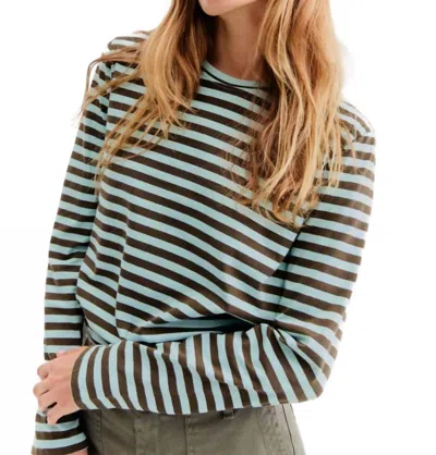 Kule The Modern Long Top In Seafoam/army In Multi