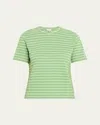 Kule The Modern Striped T-shirt In Avocadowhite
