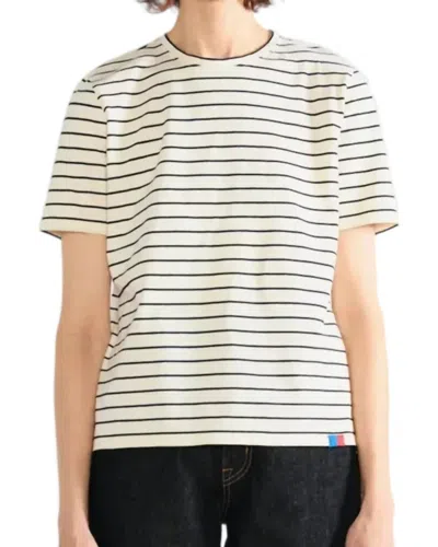 Kule The Modern Tee In Cream/navy In Multi