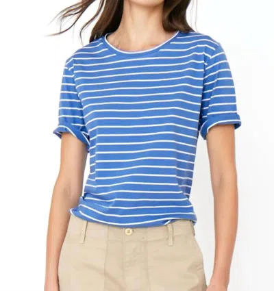 Kule The Modern Tee In Denim/white In Blue