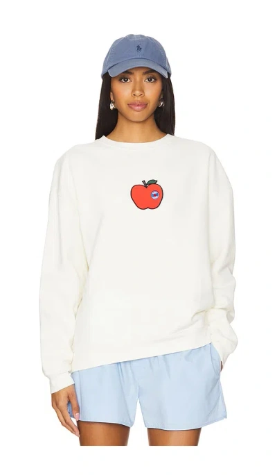 Kule The Oversized Big Apple Sweatshirt In White