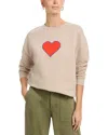 Kule The Oversized Heart Sweatshirt In Neutral
