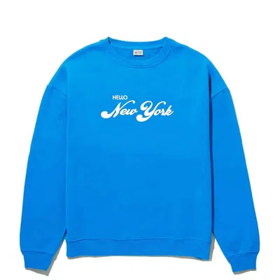 Kule The Oversized Hello New York Sweatshirt In Royal Blue