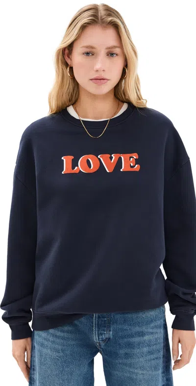 Kule The Oversized Love Sweatshirt Navy In Blue