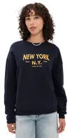 Kule The Oversized New York Sweatshirt Navy In Blue