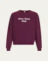 Kule The Oversized Nyc Sweatshirt In Merlot