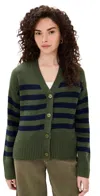 Kule The Raffa Sweater Olive/navy In Multi