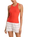 Kule The Ribbed Lenny Tank In Red