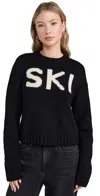 Kule The Ski Crewneck Sweater In Black/cream