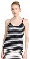 Kule The Spaghetti Tank In Navy/cream