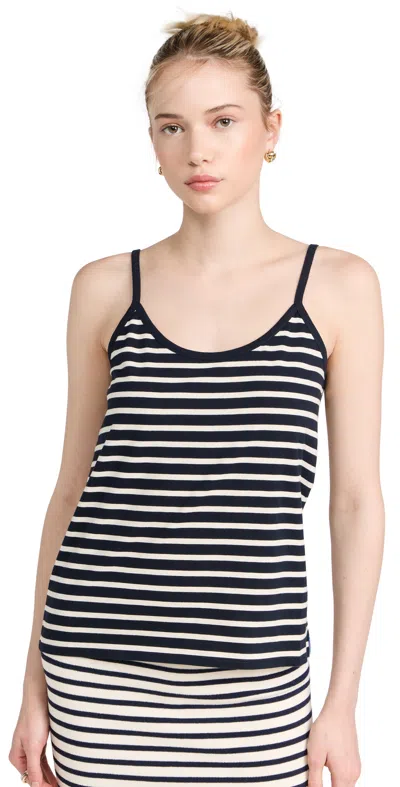 Kule The Spaghetti Tank In Navy/cream