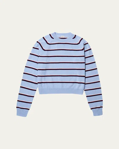 Kule The Sydney Striped Cashmere Sweater In Blue