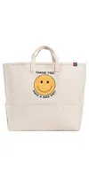 Kule The Take Out Tote White Canvas In White Canvas