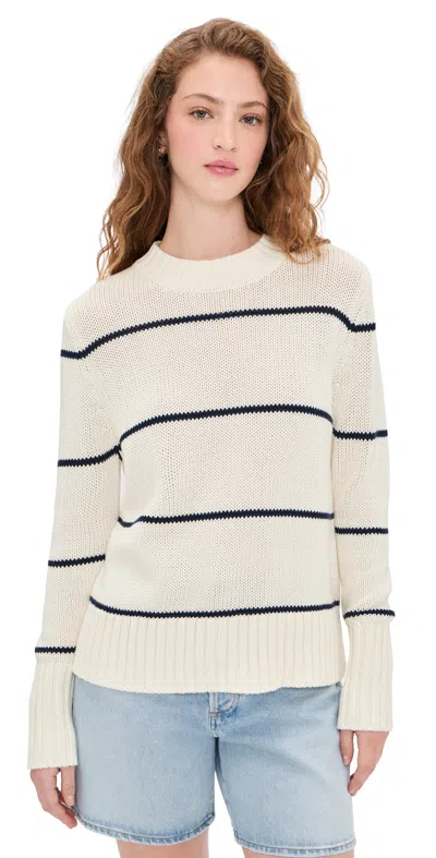 Kule The Tatum Pullover Cream/navy Ministripe