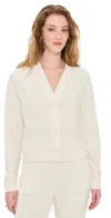 Kule The Terry Bay Cardigan Cream In Cream